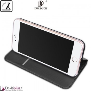 Dux Ducis dirbtinės odos atverčiamas dėklas - juodas (Iphone 7/8/Se 2020/Se 2022)